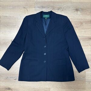 Ralph Lauren Navy Blue Single-Breasted Blazer